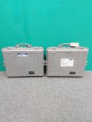 (2) Peli 1600 Waterproof Cases (Grey)