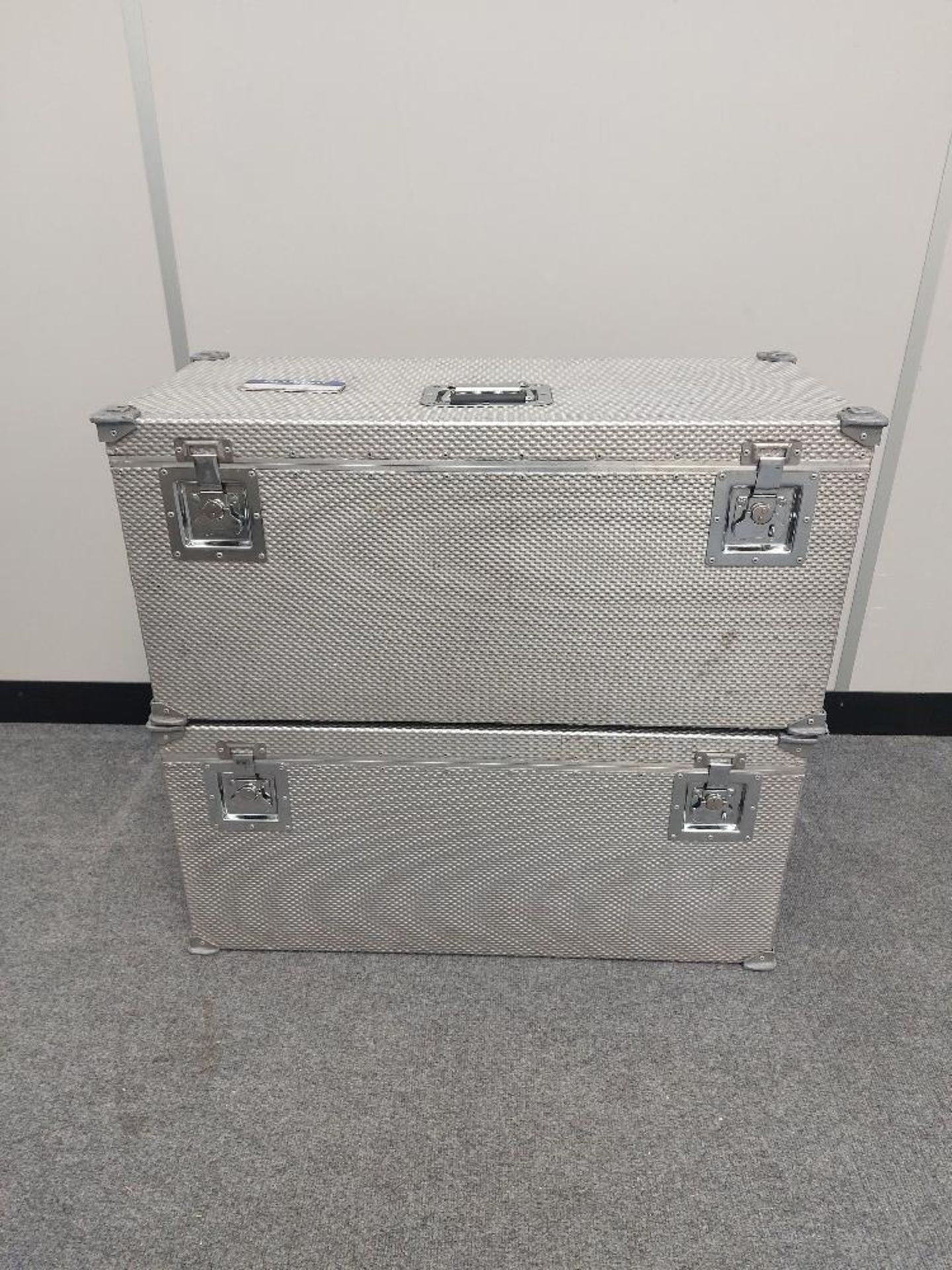 (2) Aluminium Drop In Camera Flight Cases