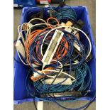 Quantity of extension cables and electrical wiring