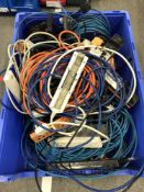 Quantity of extension cables and electrical wiring