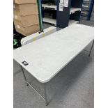 (3) Plastic Folding Trestle Tables