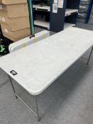 (3) Plastic Folding Trestle Tables