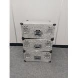 (3) Aluminium Flight Cases