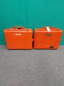 (2) Peli 1600 Waterproof Cases (Orange)