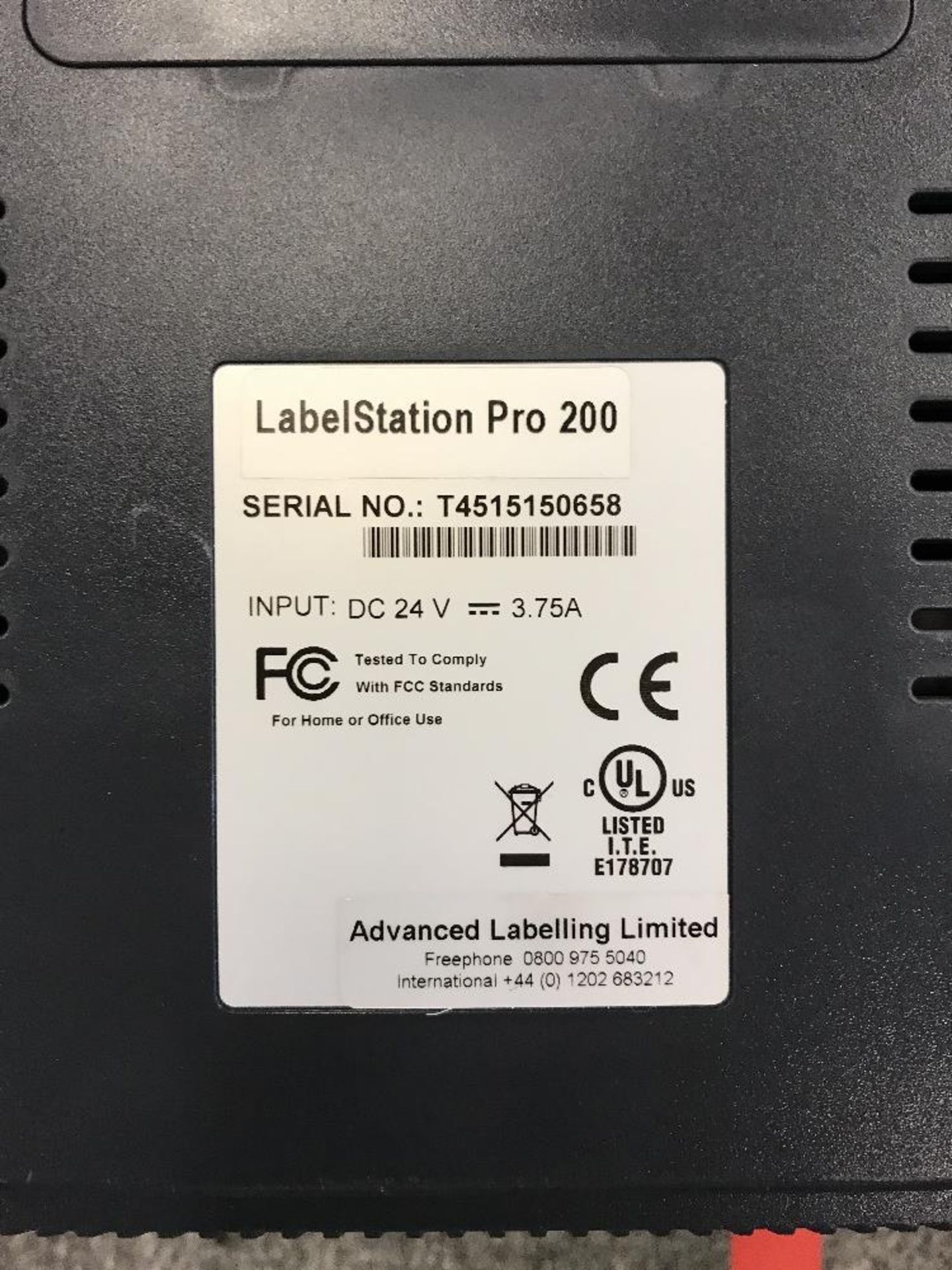 Label station Pro 200 label printing machine - Image 3 of 4