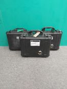 (3) Peli 1550 Waterproof Cases