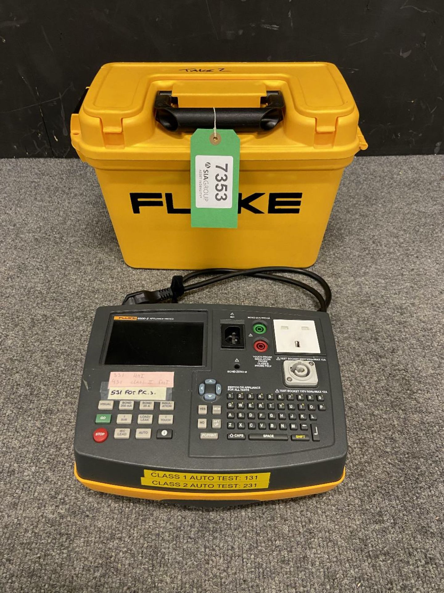 Fluke 6500-2 UK Portabler Appliance Tester in Carry Case