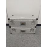 (2) Aluminium Flight Cases