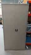 (2) Steel upright cupboards with contents