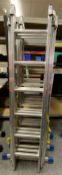 (3) Zarges Triple Extension 18 Rung Ladders