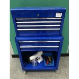Mobile Two Tier Steel Multi-Drawer Tool Chest