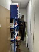 Contents Of Storage Cupboard To Include Various Printing Cartridges, Packing Equipment, Crockery