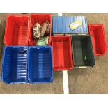 Quantity of Various Sized Plastic Lin Bins