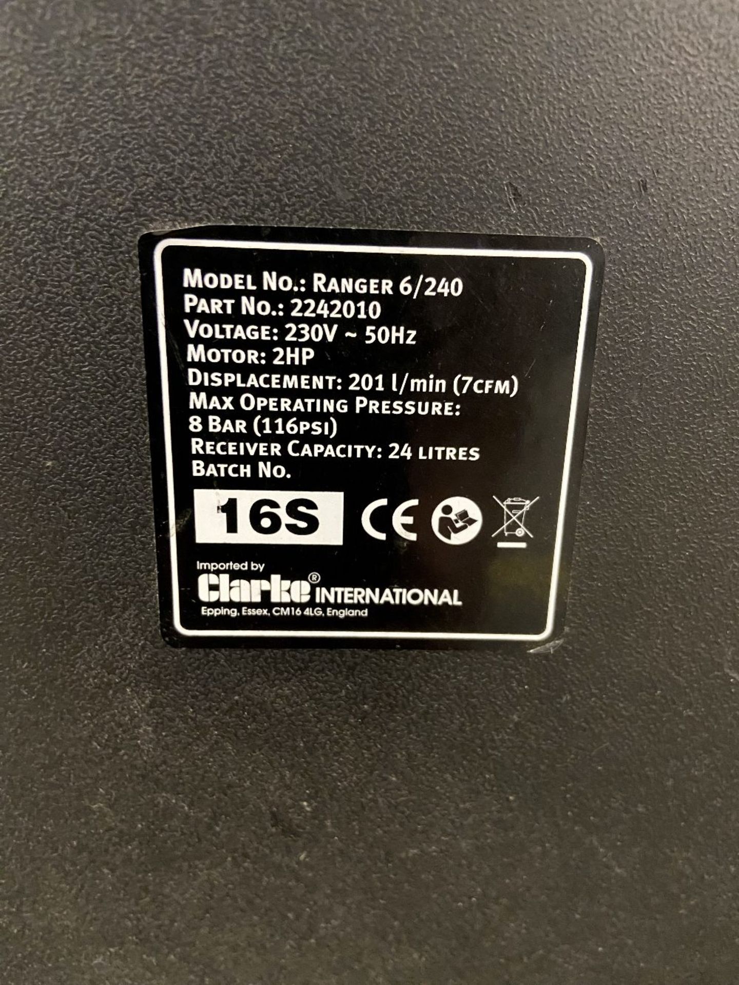 Clarke Ranger Air Compressor - Image 4 of 5