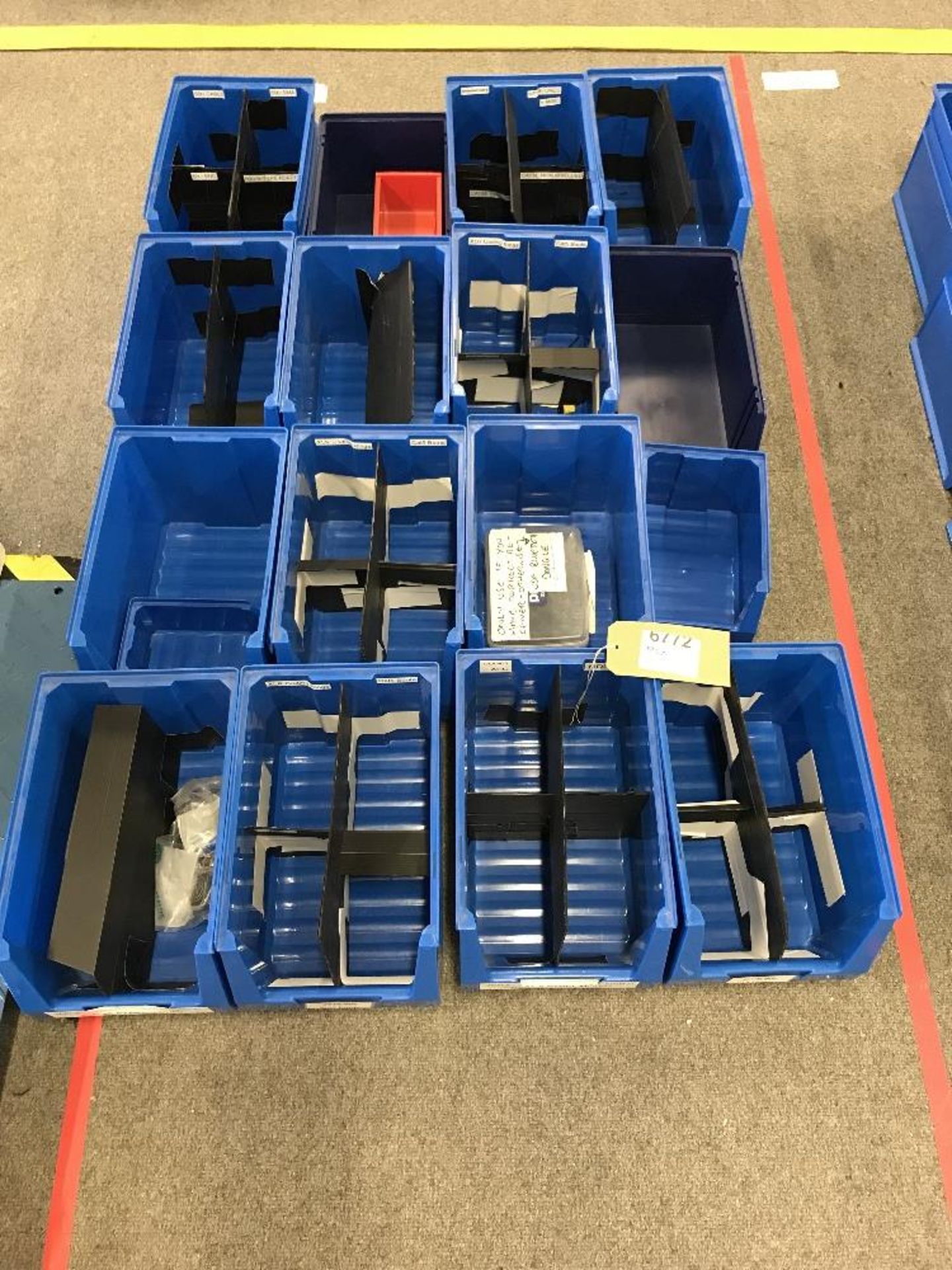 Quantity of various sized plastic lin bins