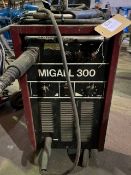 Migall 300 mig welder with bottle and welding mask