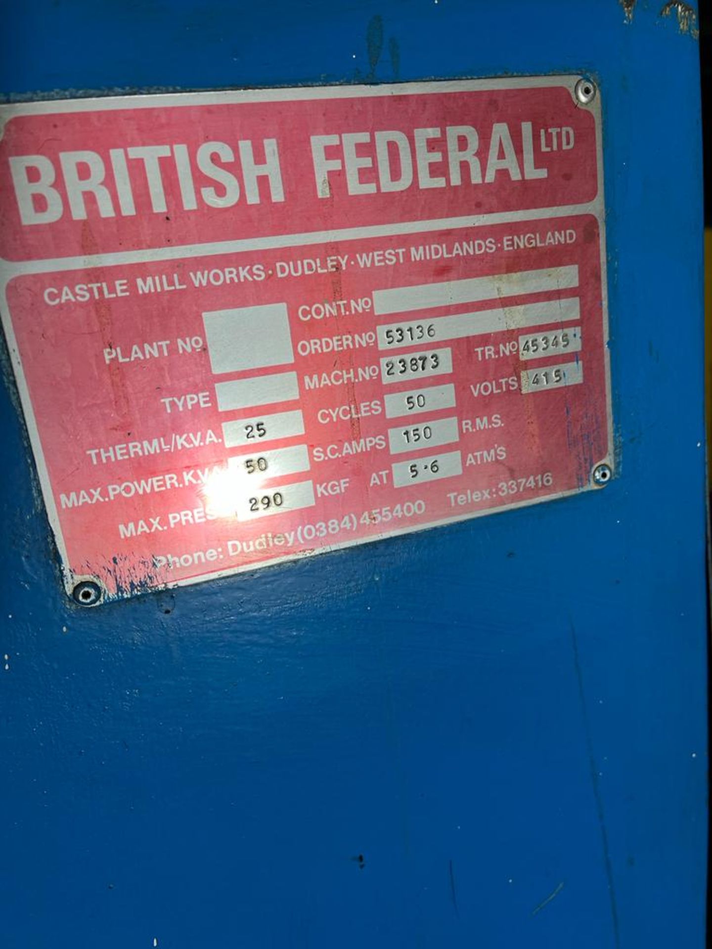 British Federal 50KVA spot welder - Image 10 of 10
