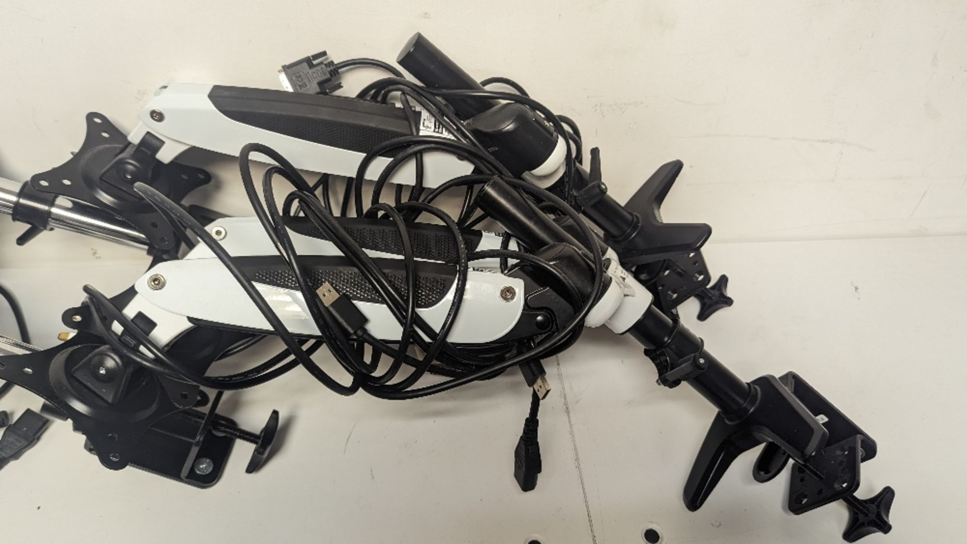 (14) DELL PC monitors with quantity of desk stands, mounts and cables - Image 22 of 22