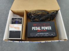 Voodoo lab pedal power power supply and Chromatic tuner TU-2 boss tuner pedal