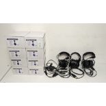 (11) headsets to include: (8) Pooleys PH 2000 Electric Hi-fidelity headsets (boxed & unused) and (3)