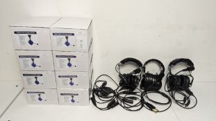 (11) headsets to include: (8) Pooleys PH 2000 Electric Hi-fidelity headsets (boxed & unused) and (3)