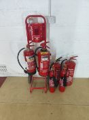 (6) Fire extinguishers with Evacuator alarm