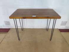 Wooden top rectangular side table