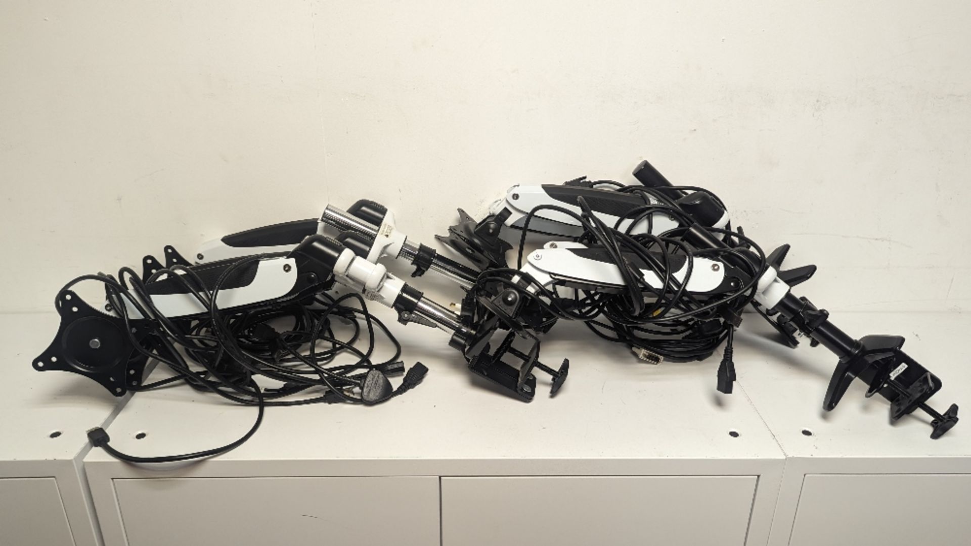 (14) DELL PC monitors with quantity of desk stands, mounts and cables - Image 20 of 22