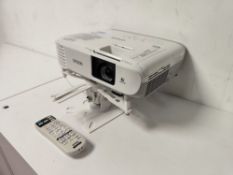 Epson H855B LCD projector with remote control