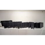 (14) DELL PC monitors with quantity of desk stands, mounts and cables