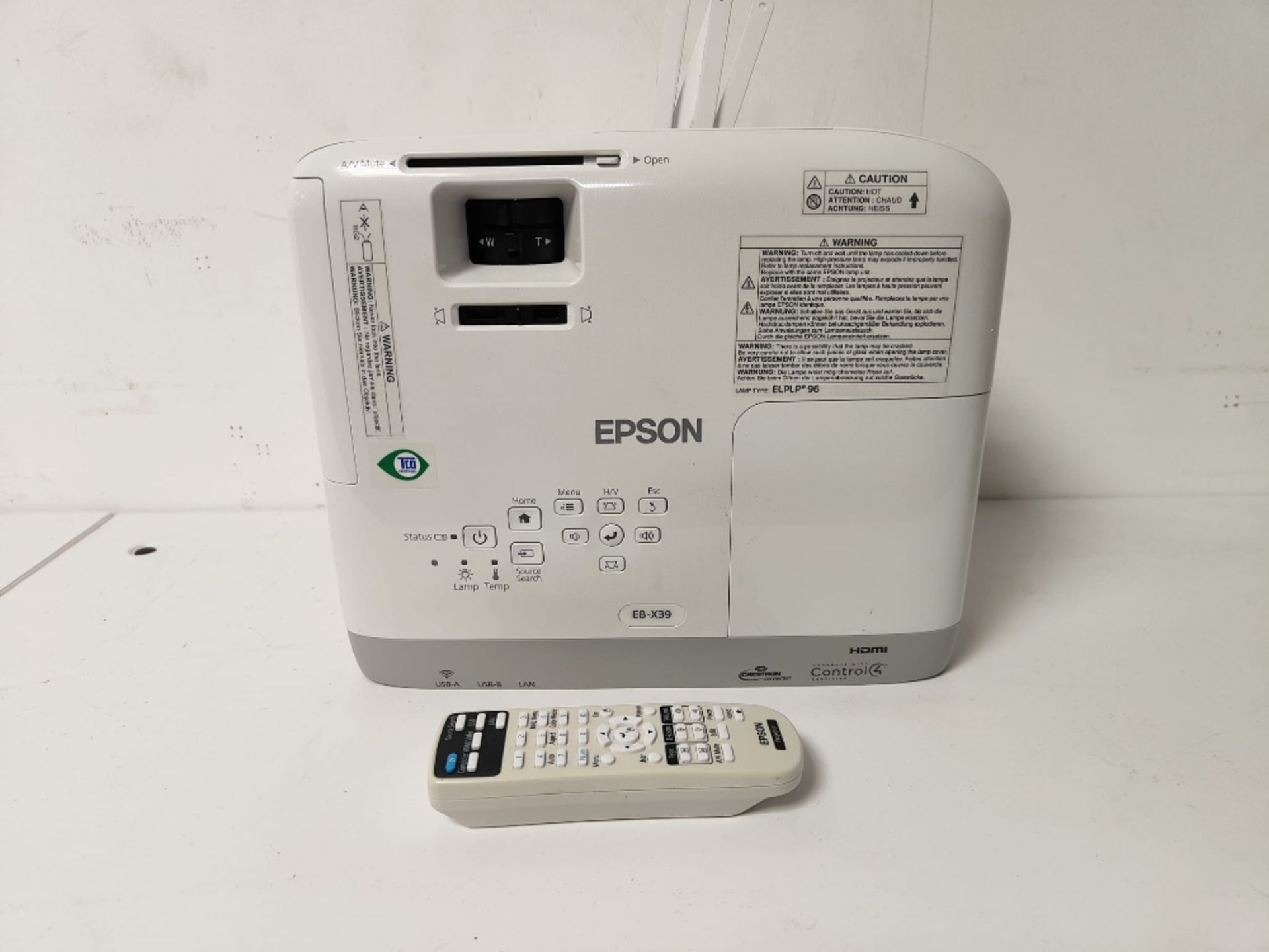 Epson H855B LCD projector with remote control - Image 3 of 3