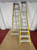 (2) Fibreglass step ladders