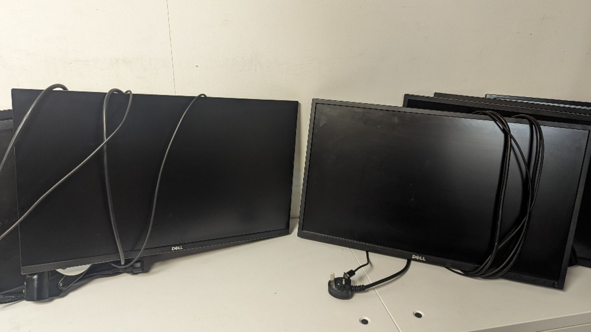 (14) DELL PC monitors with quantity of desk stands, mounts and cables - Image 7 of 22