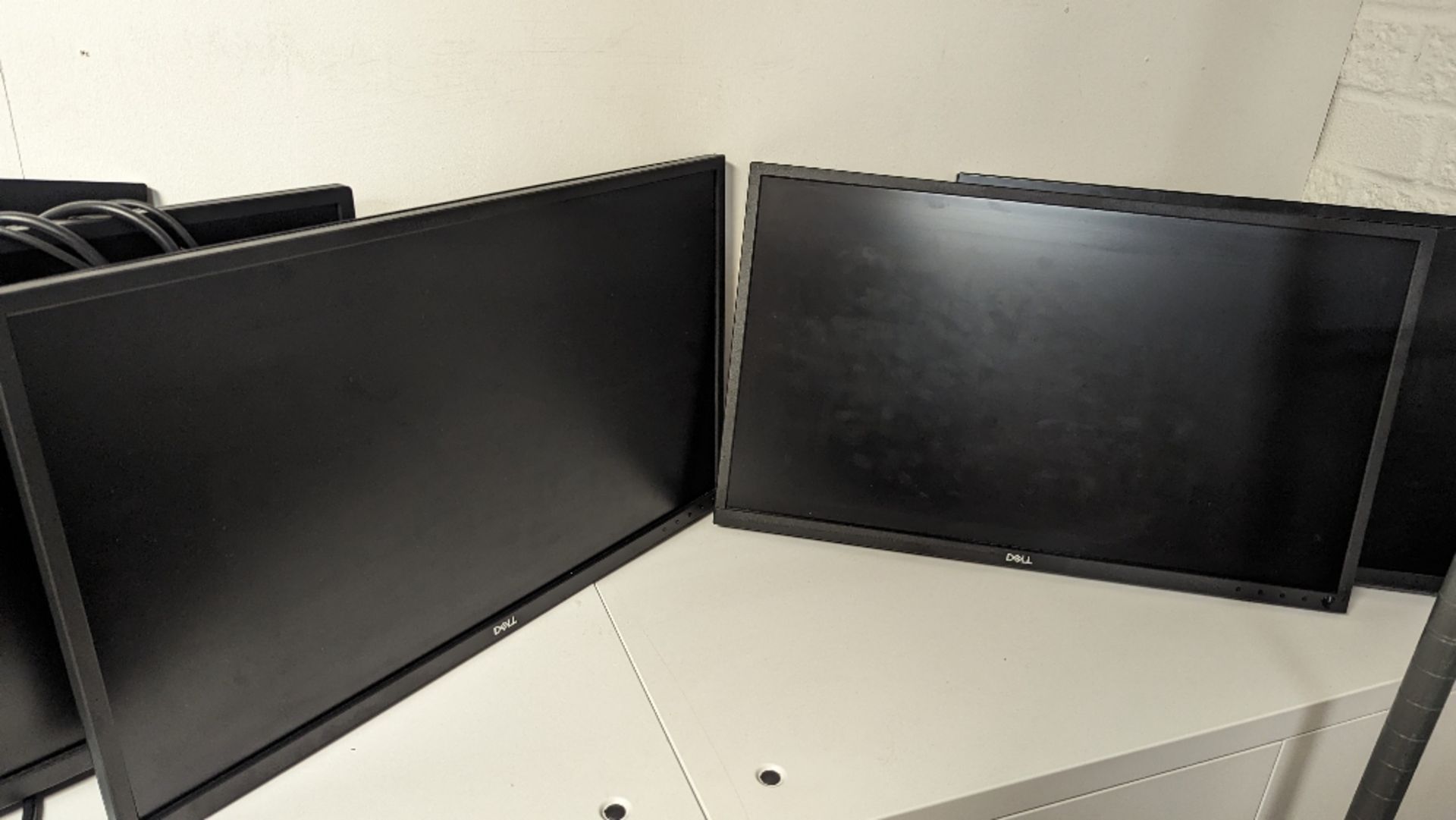 (14) DELL PC monitors with quantity of desk stands, mounts and cables - Image 6 of 22