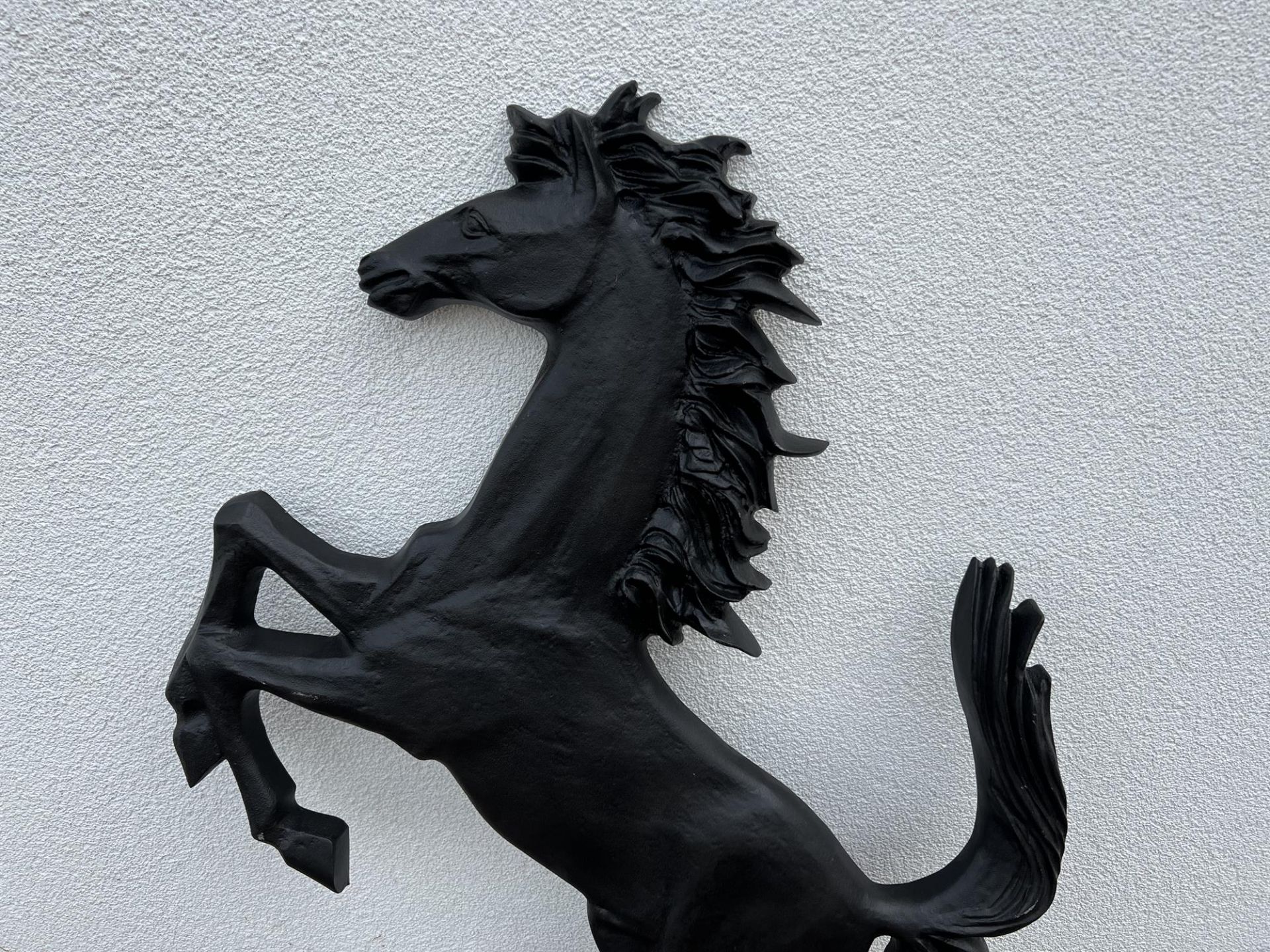 Large Aluminium Cavallino Prancing Horse in Black - Image 7 of 10