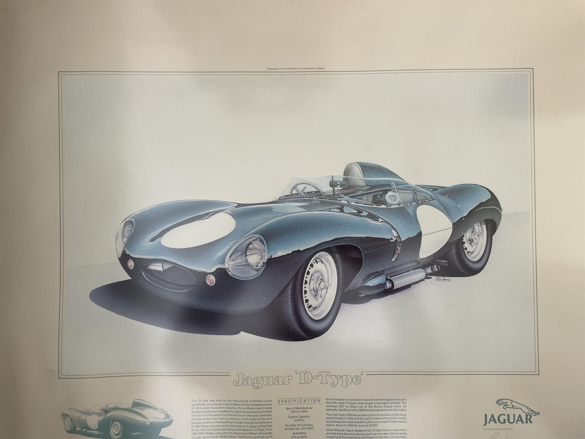 Jaguar XJ13, E-Type and D-Type Limited Edition Signed Prints - Image 15 of 16