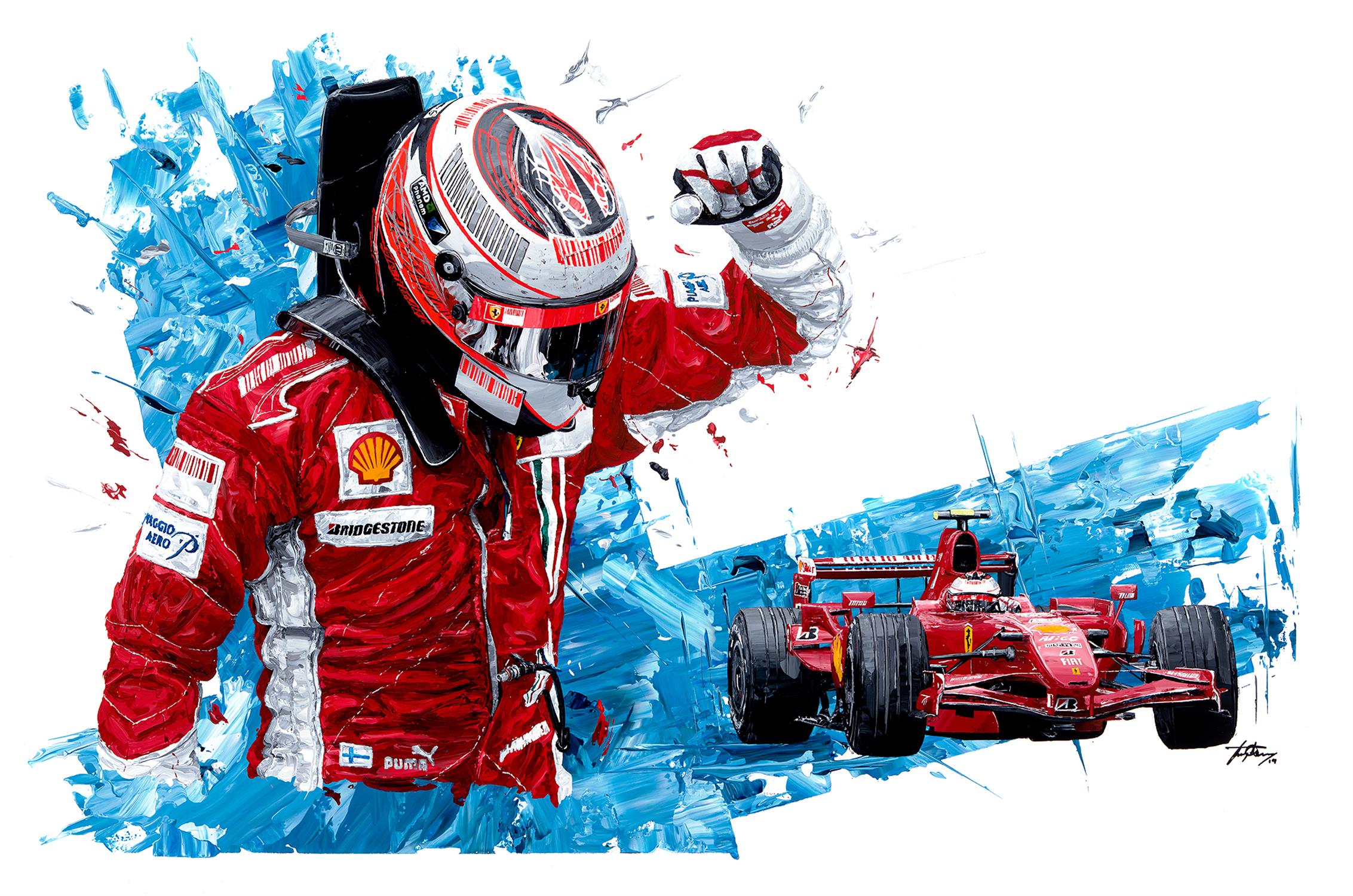 Framed Kimi Raikkonen-signed 2007 Limited Edition Print - Image 4 of 4