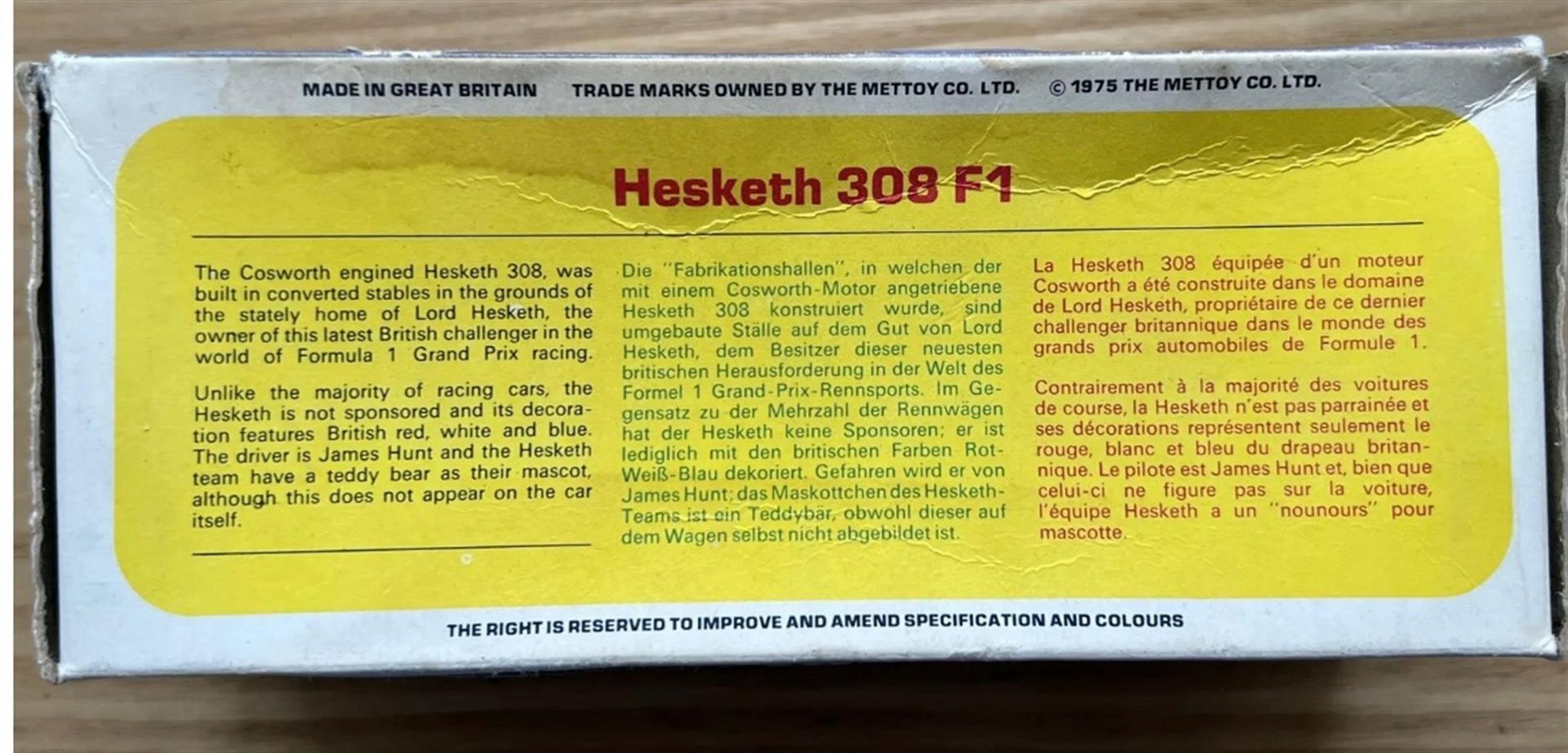 A Rare Collection of Hesketh F1 Racing Memorabilia - Image 7 of 10