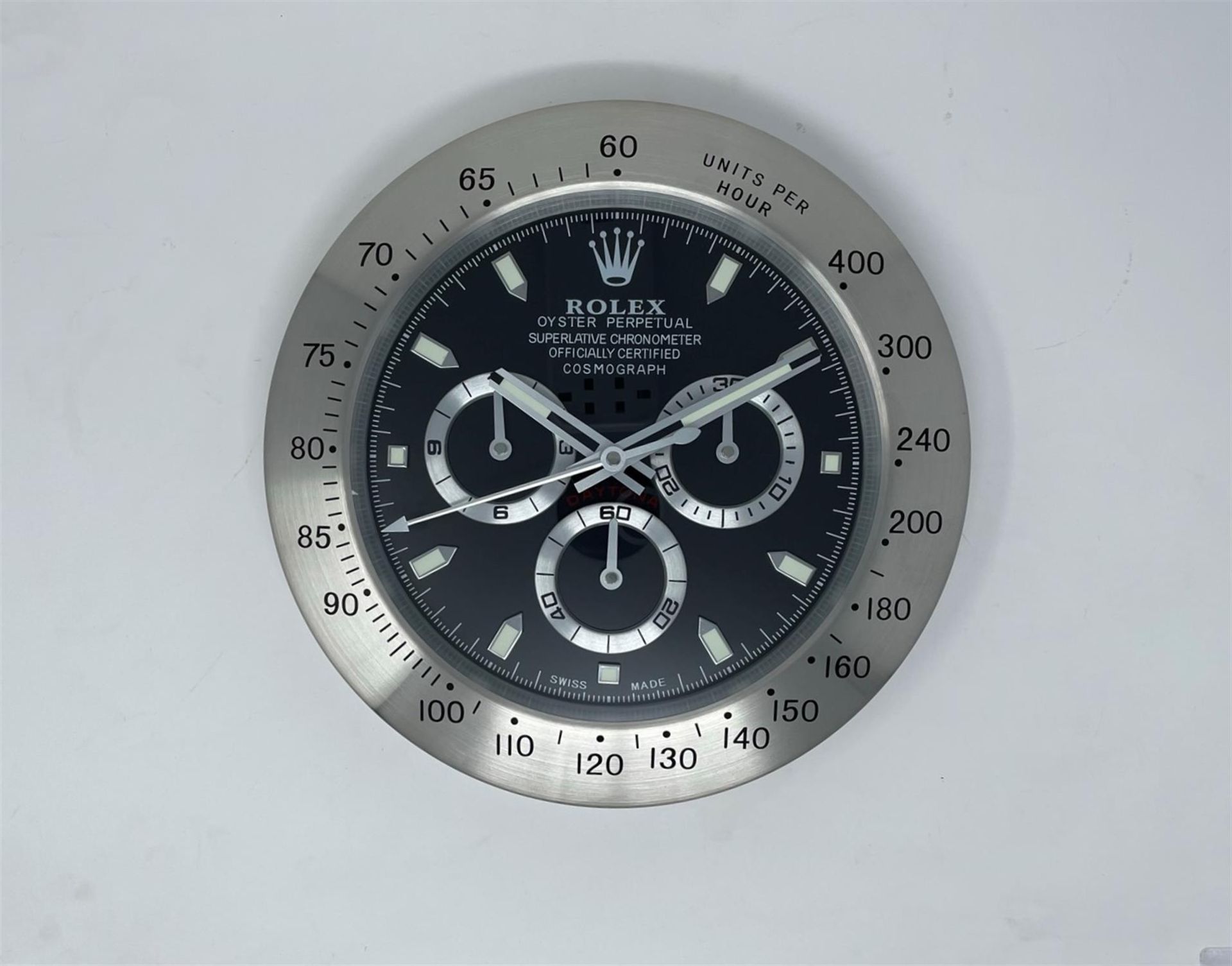 Brushed Stainless-Steel Bezelled Wall Clock* - Image 6 of 7