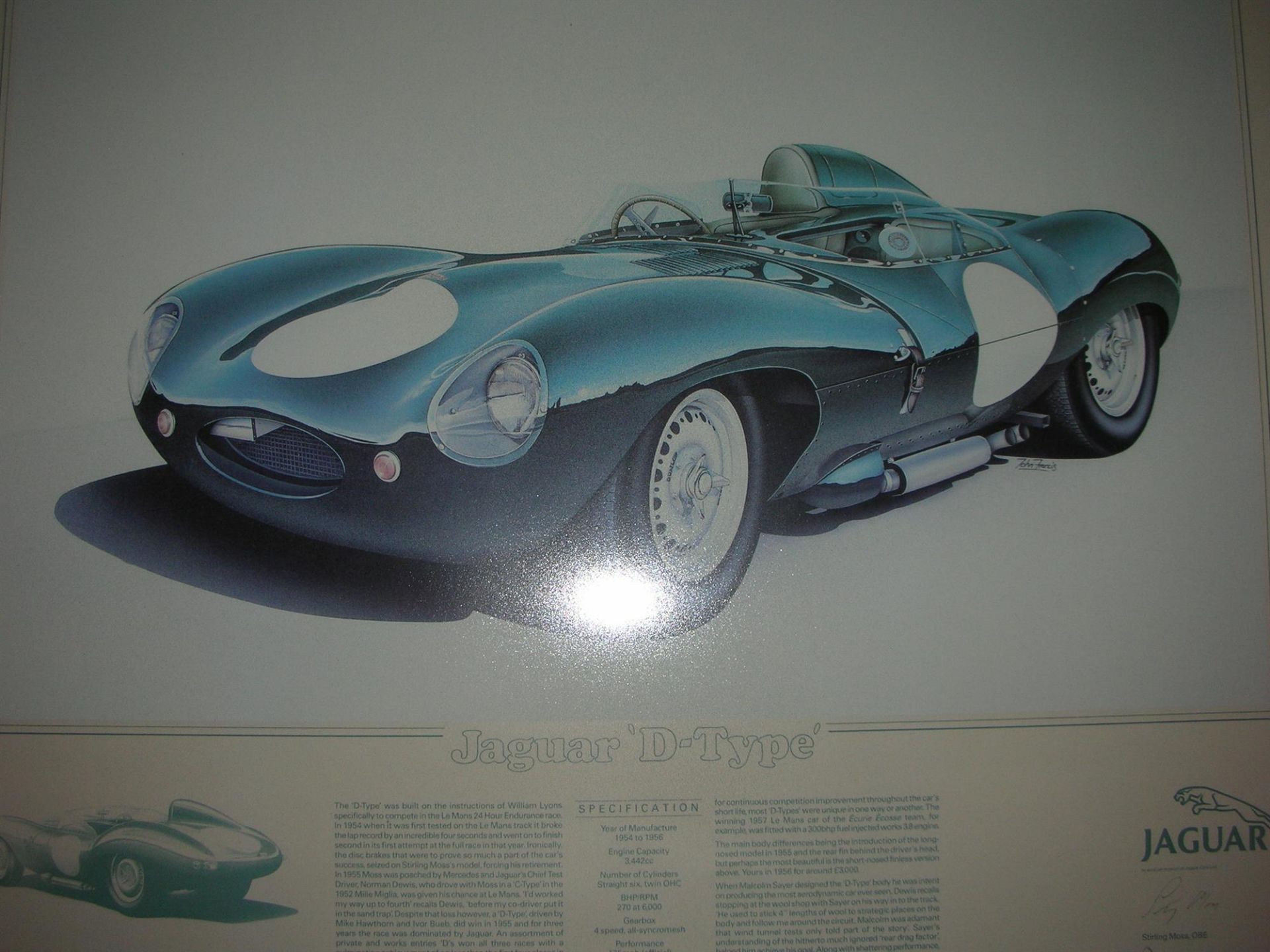 Jaguar XJ13, E-Type and D-Type Limited Edition Signed Prints - Image 5 of 16