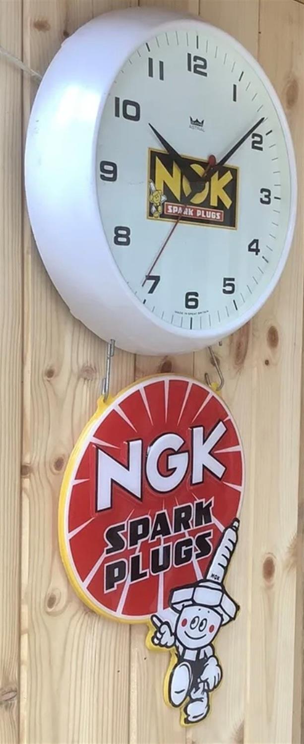 A Rare, NGK Spark Plugs, 14" Smiths Astral Dial Clock - Image 3 of 10