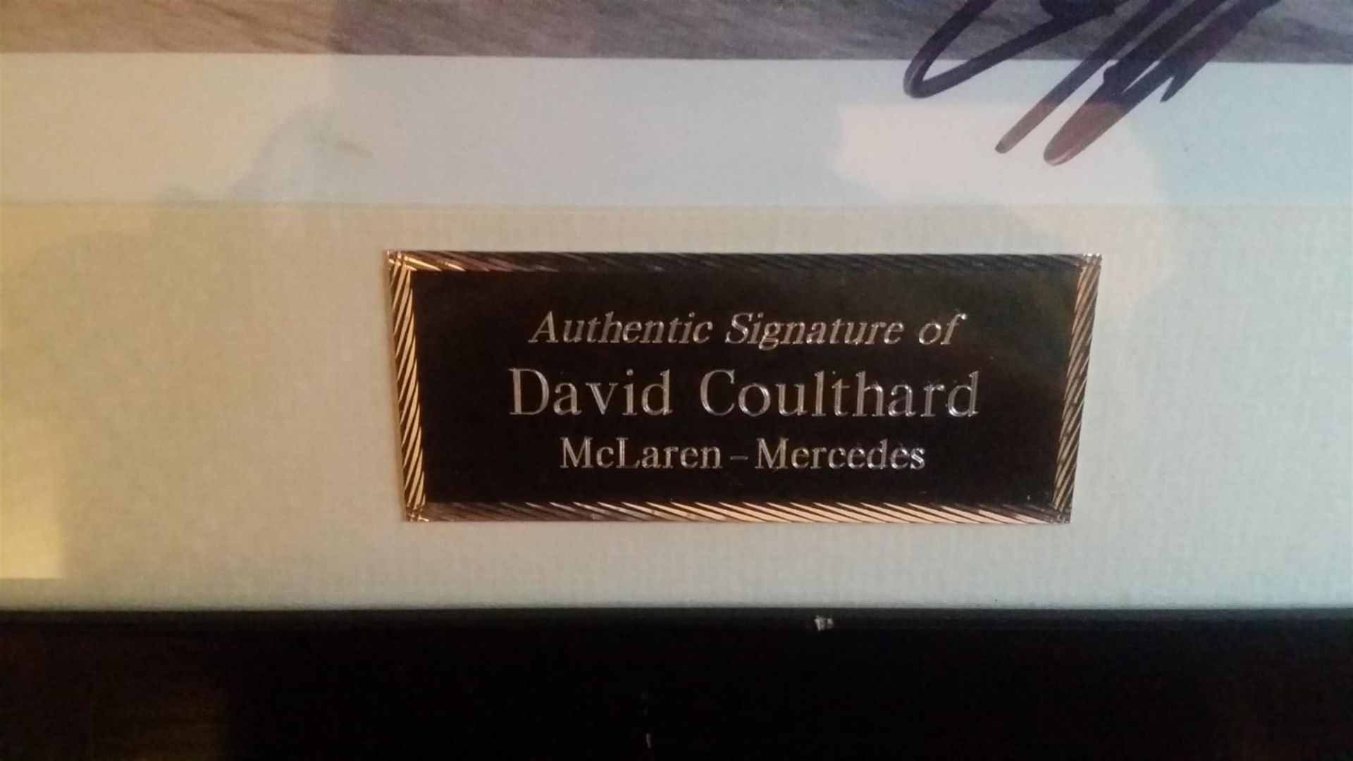 Signed Colour Photograph of David Coulthard in the 2001 Mclaren MP4-16 - Image 2 of 3
