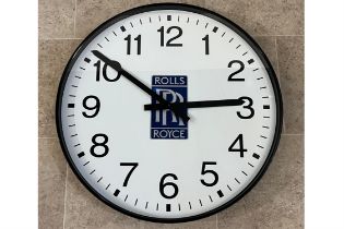 A Rolls-Royce Themed Large Quartz Dealership-Type Wall Clock