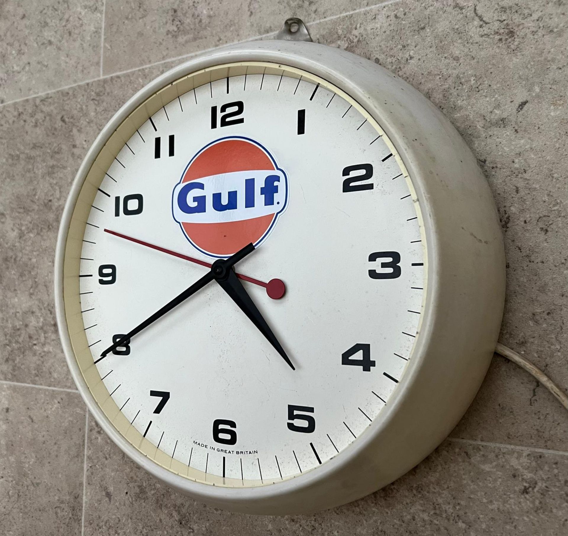 An Original Smiths 9" Gulf-Themed Wall Clock c.1970s - Image 8 of 8