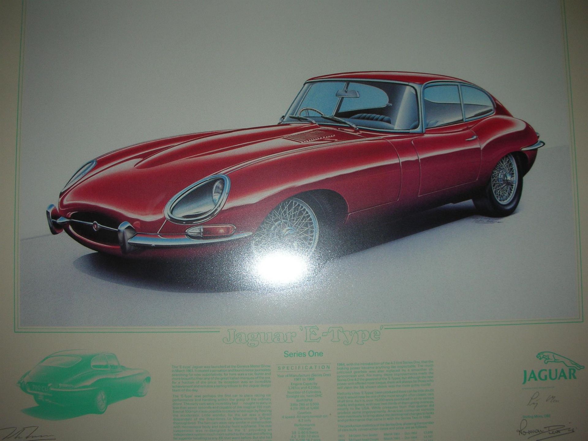 Jaguar XJ13, E-Type and D-Type Limited Edition Signed Prints - Image 4 of 16