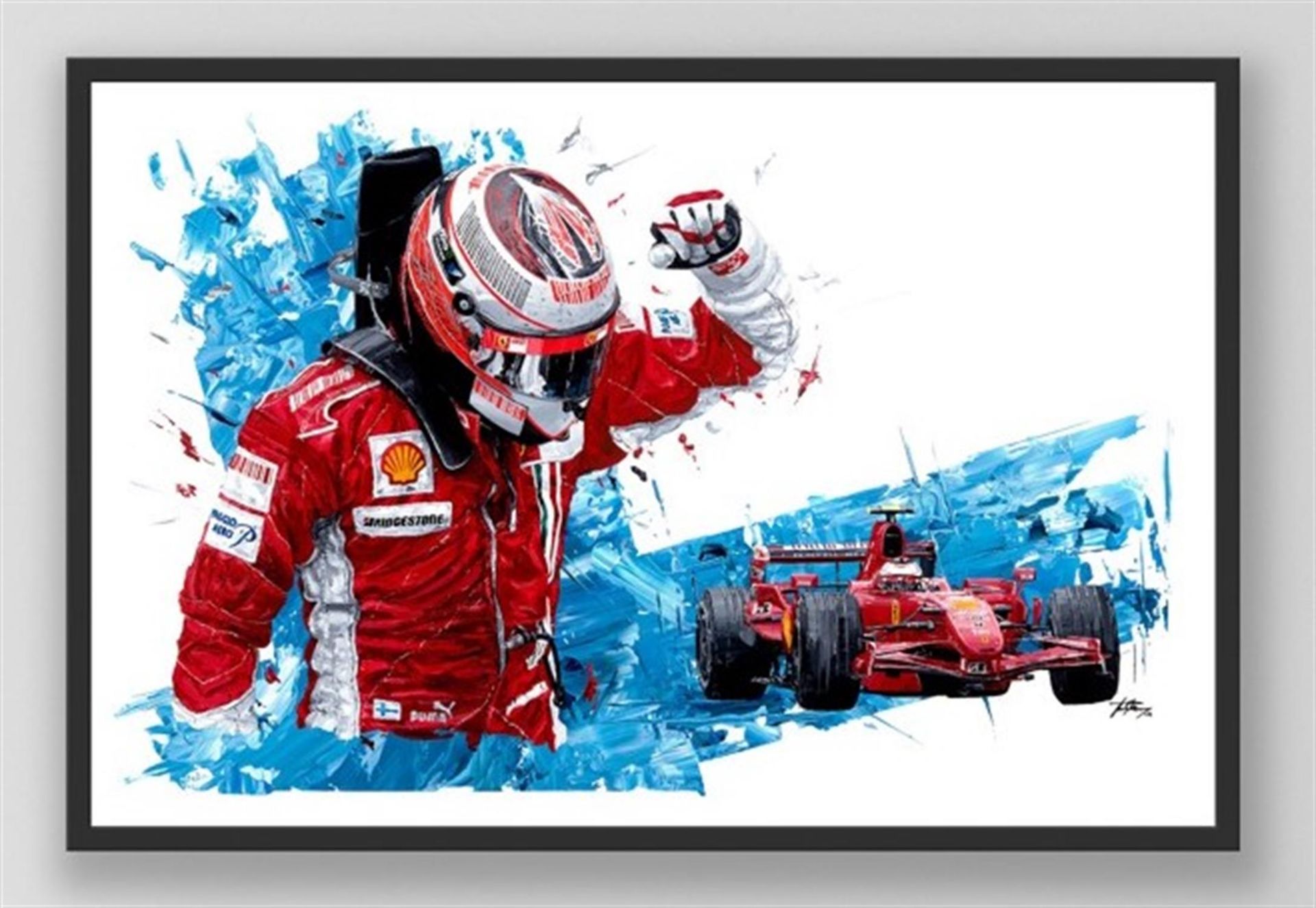 Framed Kimi Raikkonen-signed 2007 Limited Edition Print