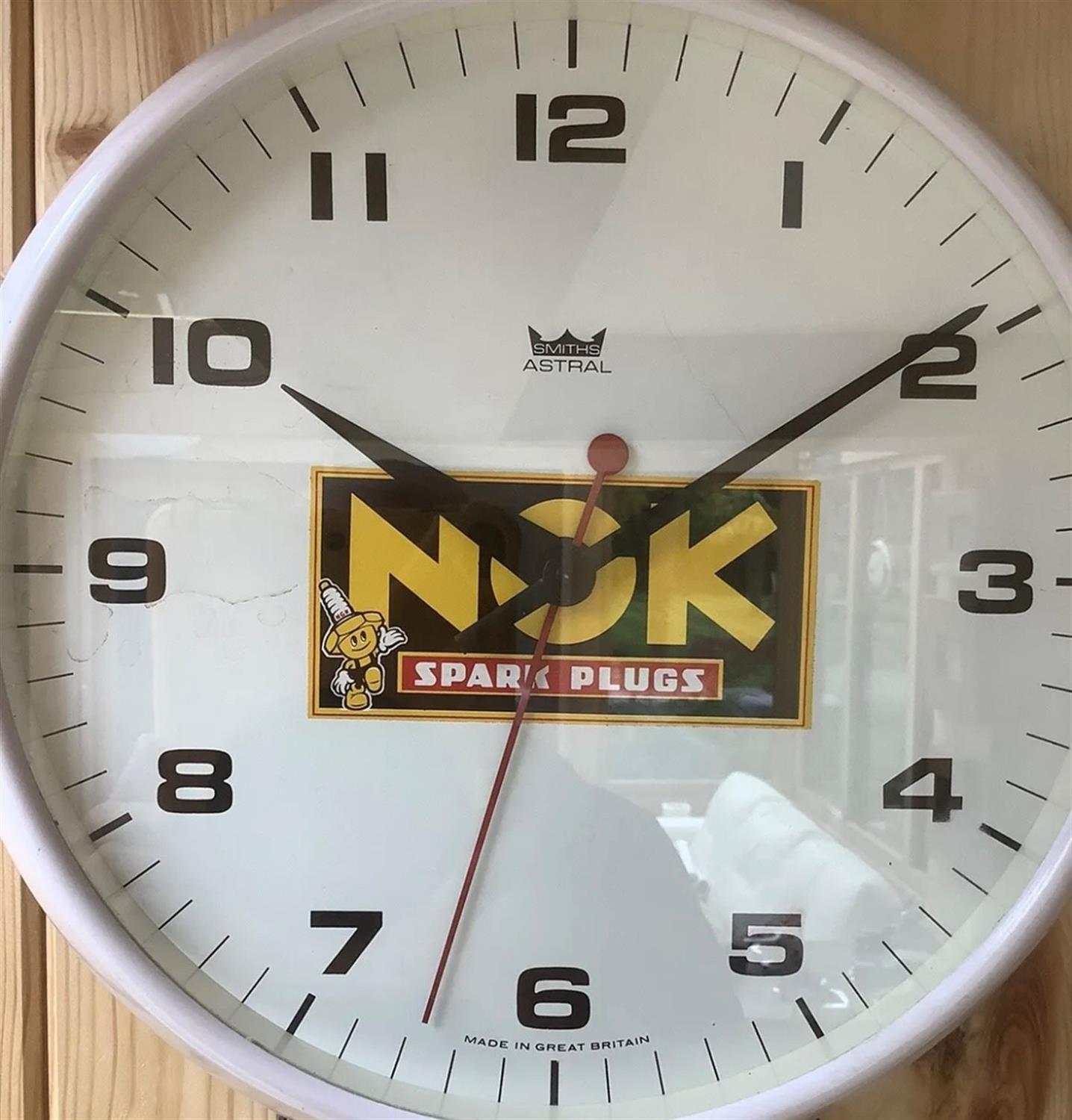 A Rare, NGK Spark Plugs, 14" Smiths Astral Dial Clock - Image 8 of 10