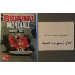 1976 Ferrari Mondiale Official Yearbook with Enzo Ferrari-Signed Business Card