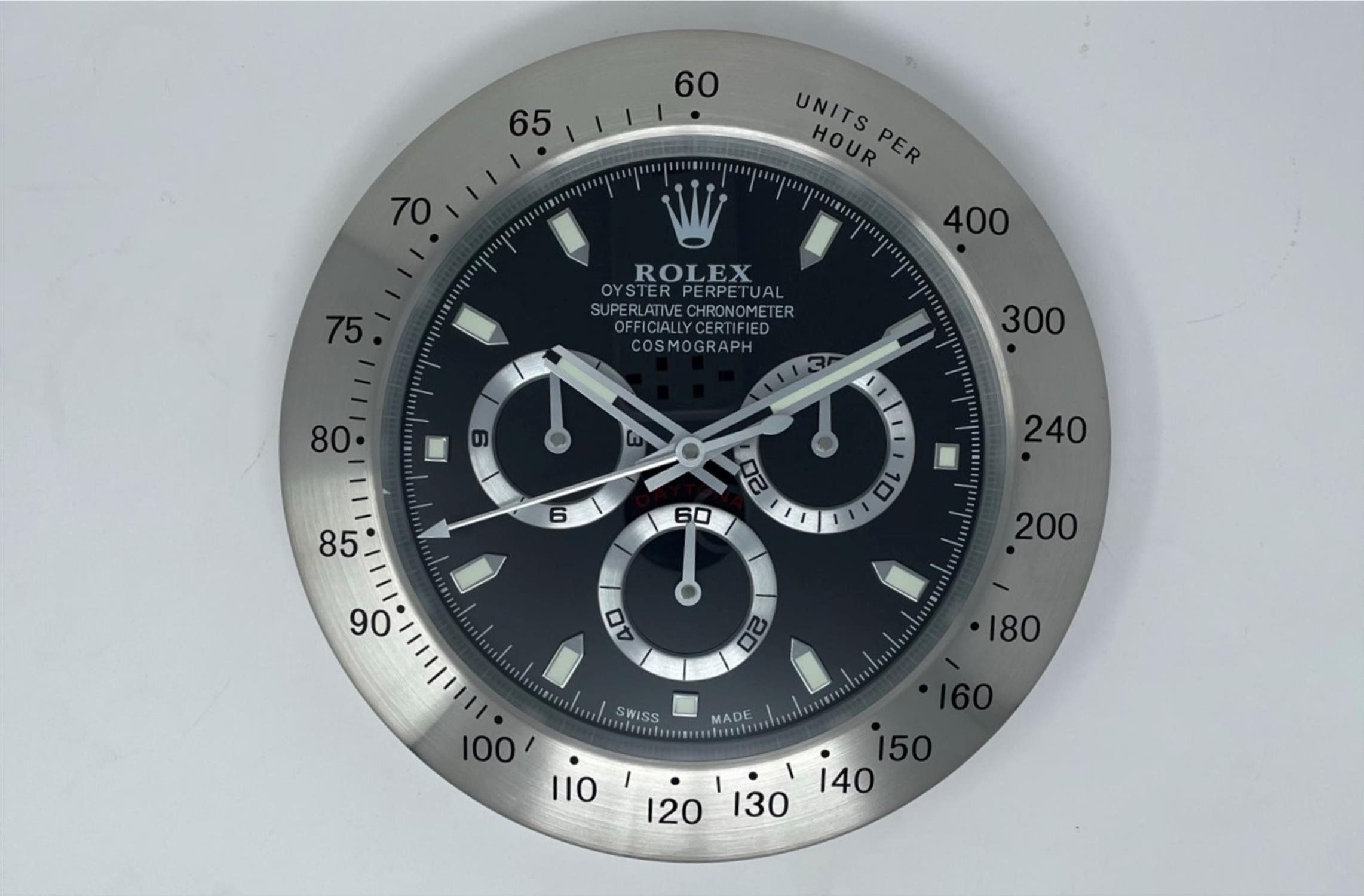 Brushed Stainless-Steel Bezelled Wall Clock*