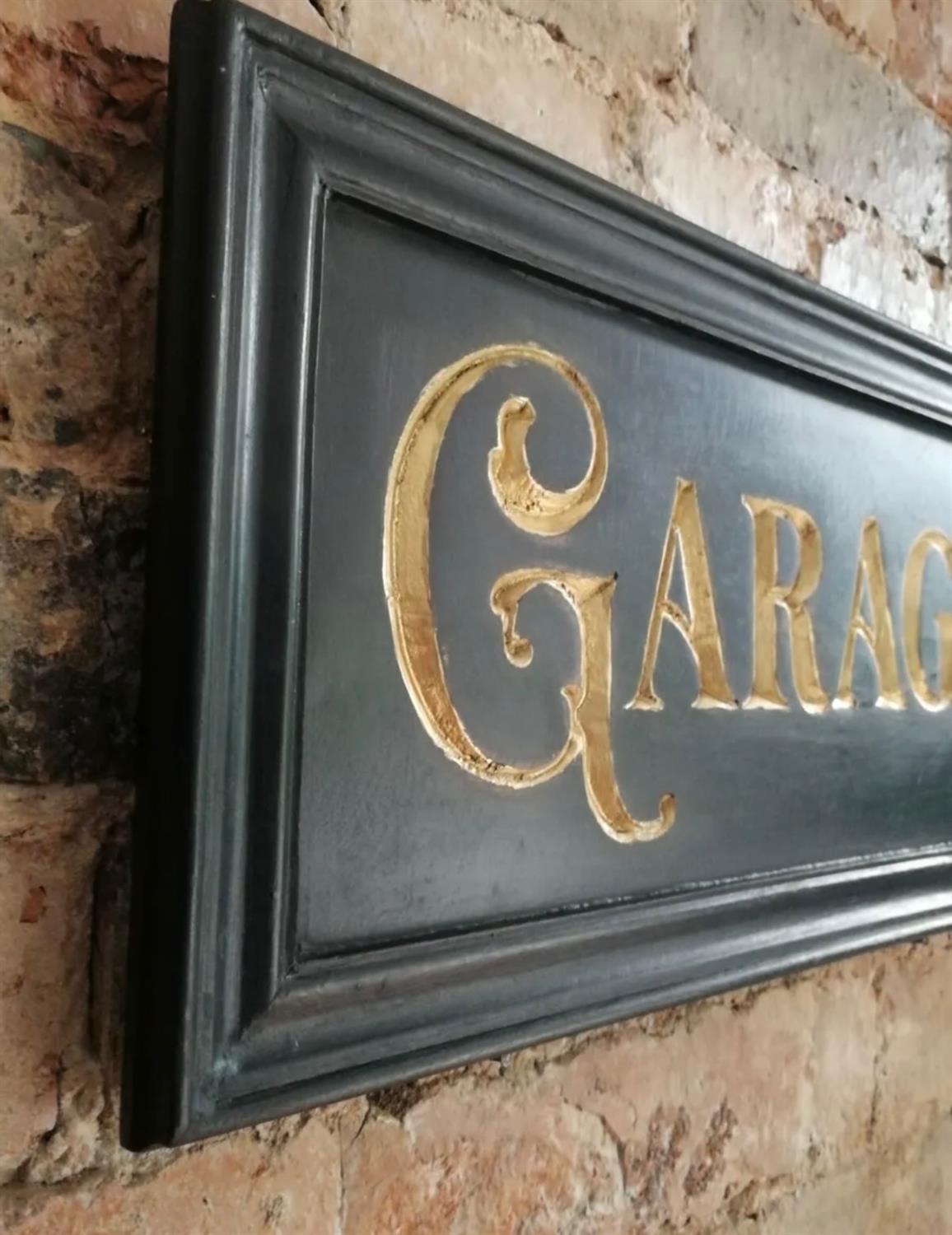 A Beautiful Hand-Carved Wooden 'Garage' Wall Sign - Image 6 of 7